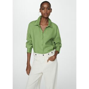 NWT Mango 100% linen button-down shirt